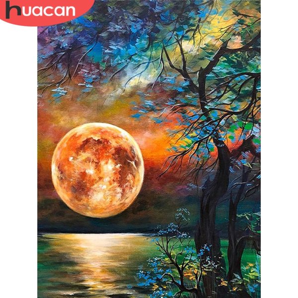 Большая Луна алмазная мозаика