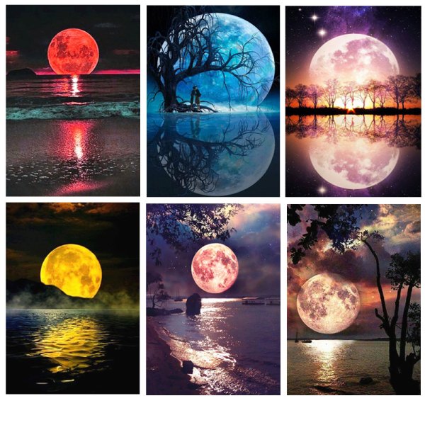 Алмазная вышивка Луна