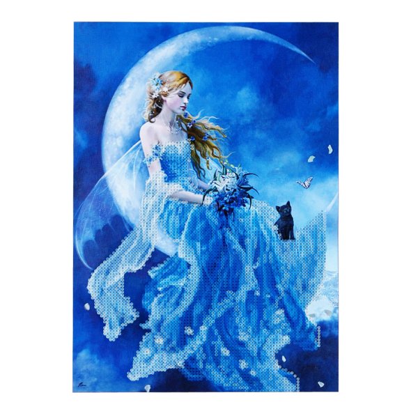 Алмазная мозаика девушка зима