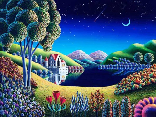 Декоративный фантастический пейзаж
