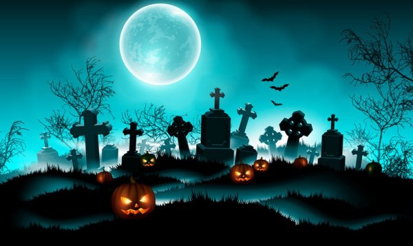 Луна над кладбищем