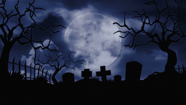 Ночь Луна кладбище