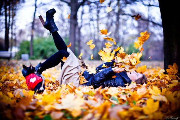 Креативная осенняя фотосессия