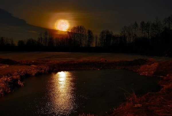 Месяц над рекой