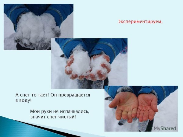 Превращение снега в воду