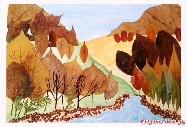 Аппликация из природного материала