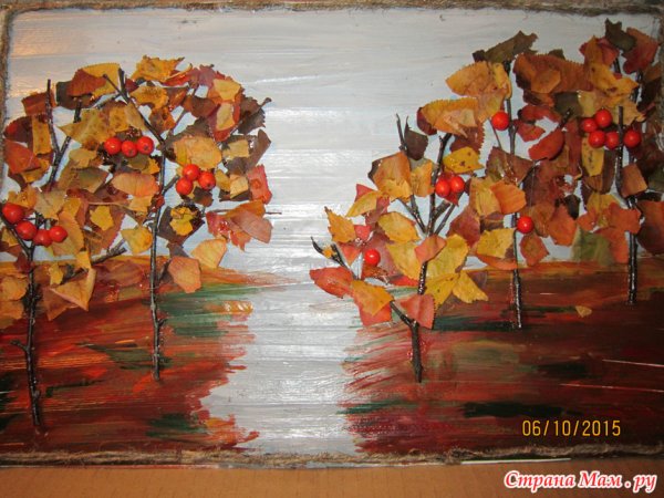 Поделка осенний пейзаж