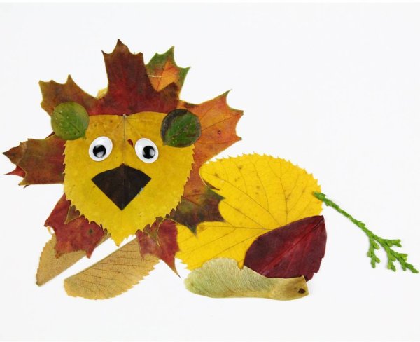 Аппликация из листьев