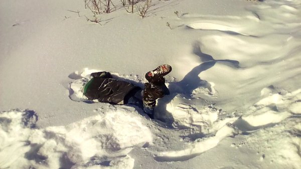 Башкой в сугробе