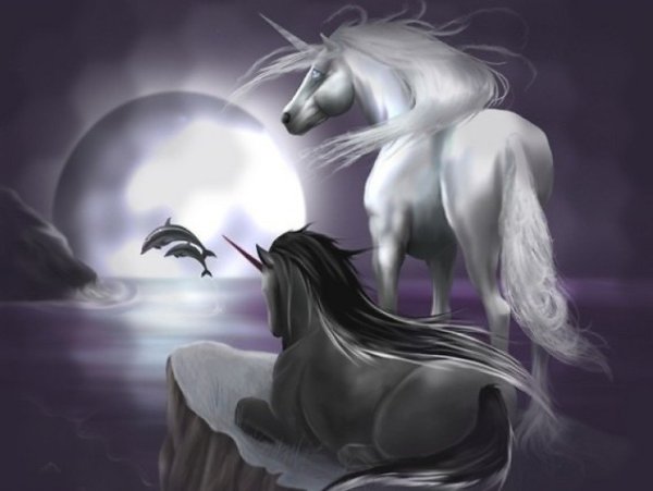 Черные Единороги и пегасы