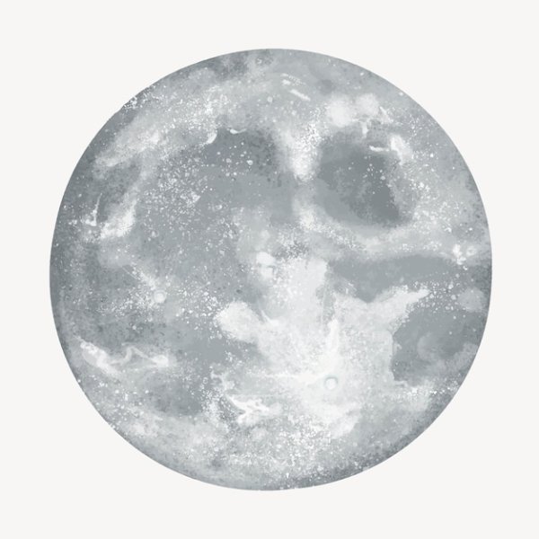 Moon illustrated PNG