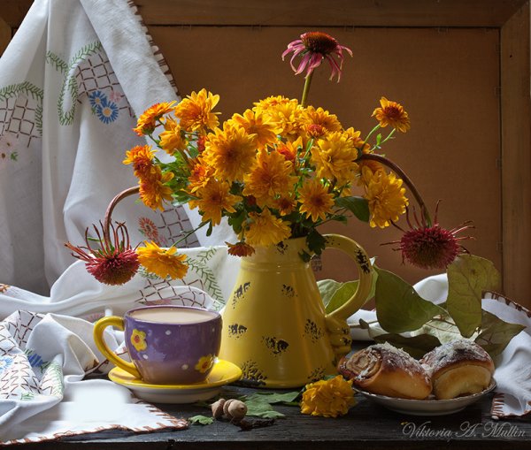 Утренний осенний букет