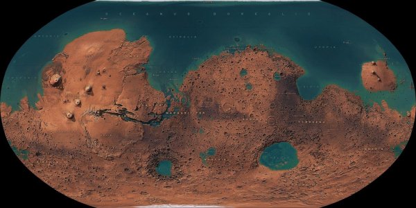 Карта поверхности Марса