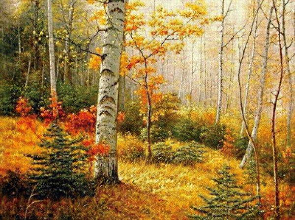 Картина осеннего леса