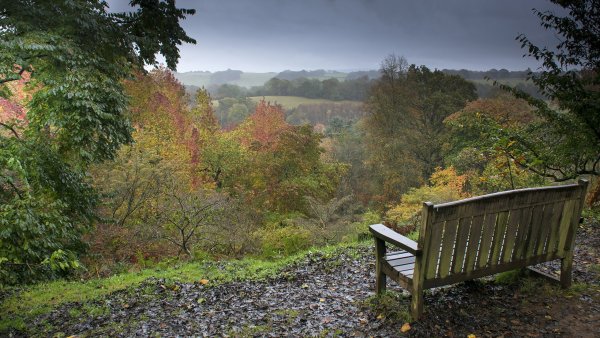 Осень мостик Англия деревня