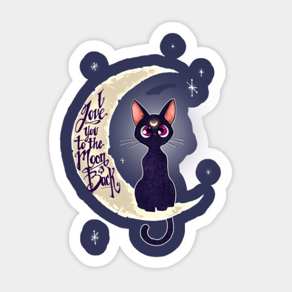 Стикер лунный котик