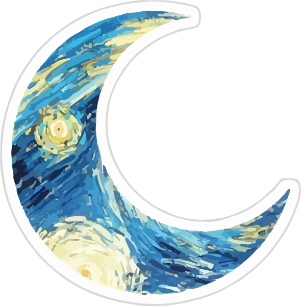 Луна стикер рисунок