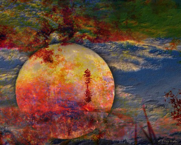 Пейзажи с луной абстракционизм