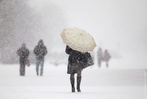 Снегопад люди