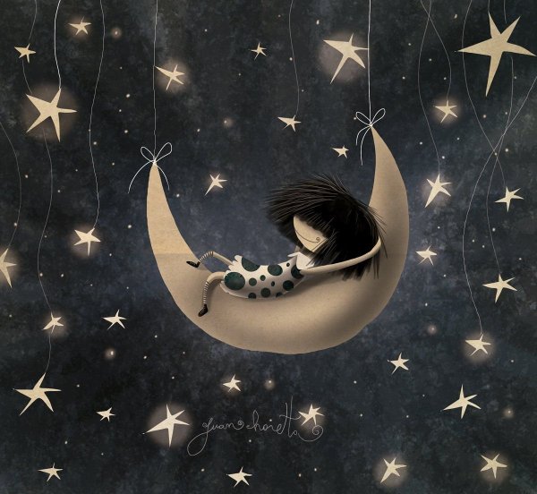 Спокойной ночи девушке Луна