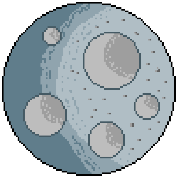 Луна пиксель арт