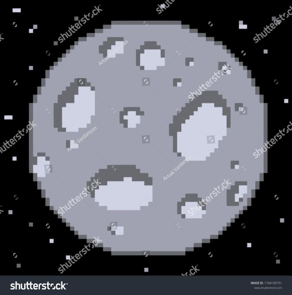 Пиксельная поверхность Луны