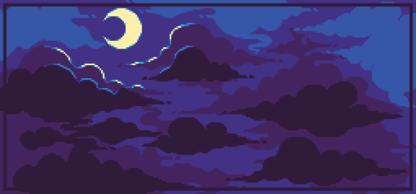 Пиксельное небо ночь