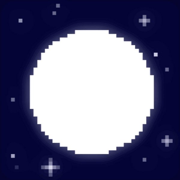 Луна пиксель арт