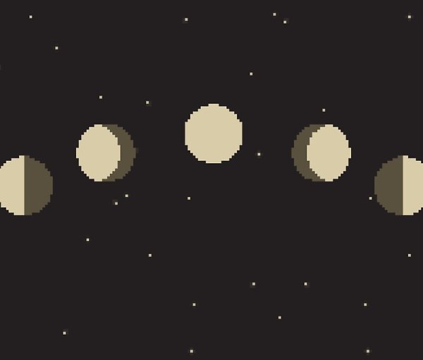 Полумесяц пиксель арт