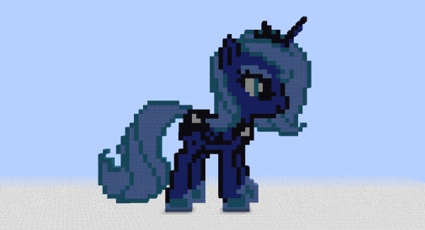 Пони пиксель арт майнкрафт