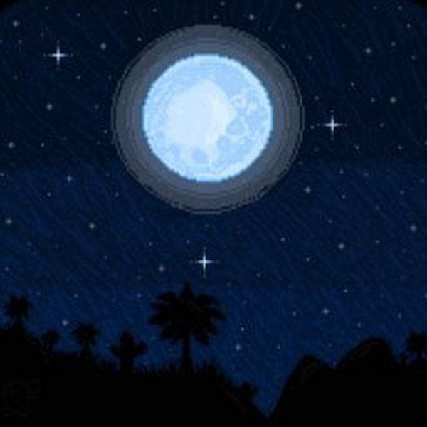 Луна пиксель арт