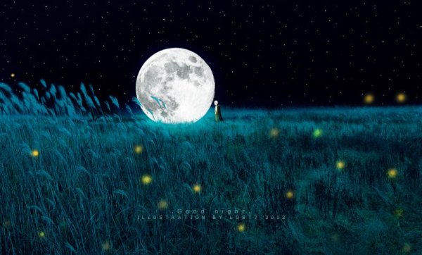 Иллюстрации с мальчиком и луной lost7