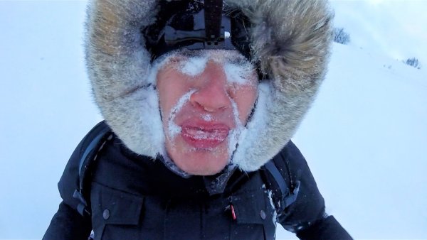 Снежок в лицо