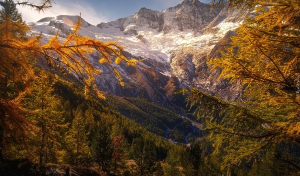 Швейцария горы Альпы осень