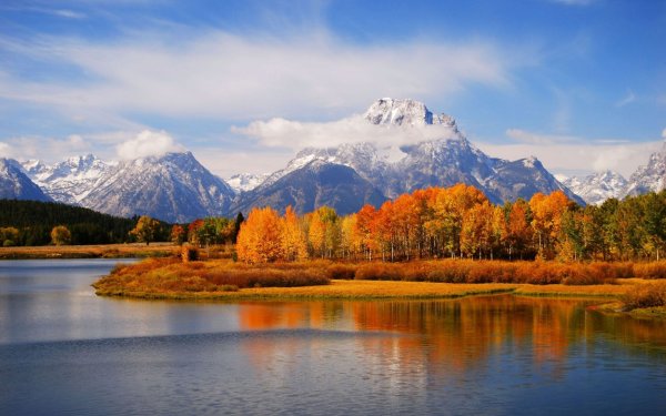 Панорамные пейзажи парк Гранд Титон