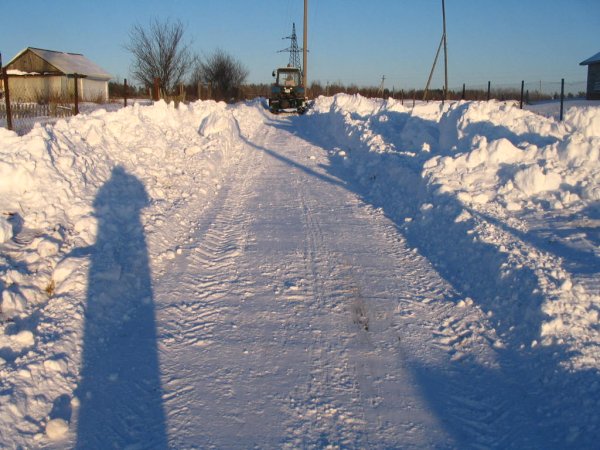 Снег на участке