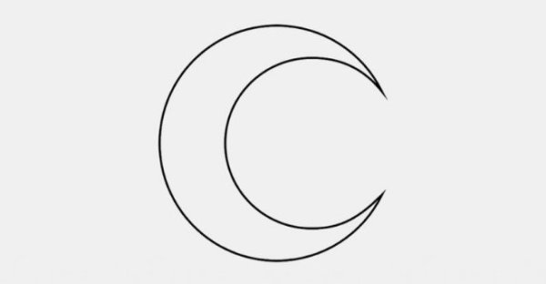 Трафарет полумесяц