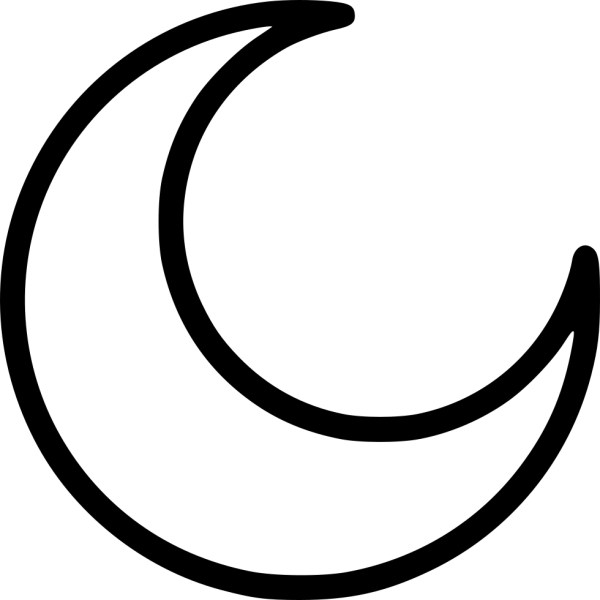 Полумесяц на белом фоне