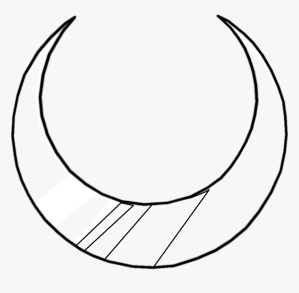 Трафарет полумесяц