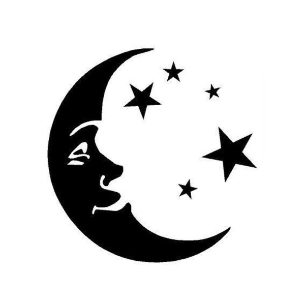 Трафарет месяца для вырезания