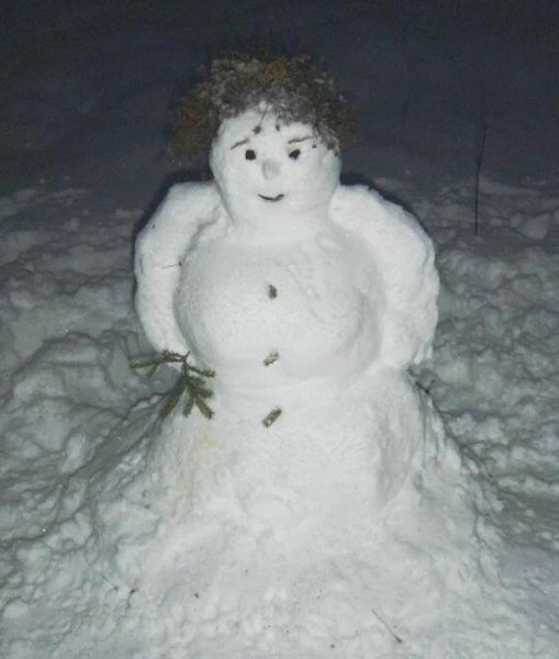 Снеговик баба