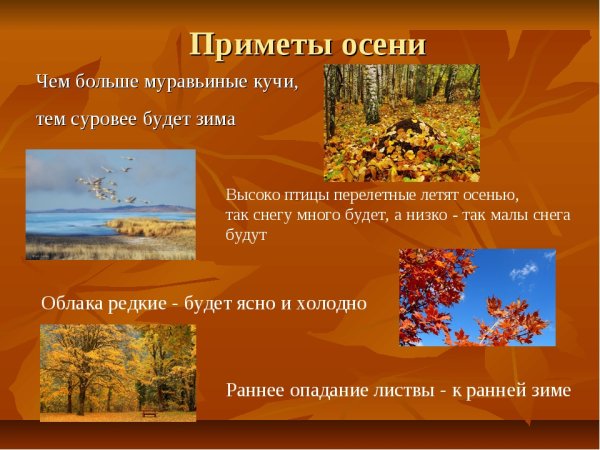 Приметы осени