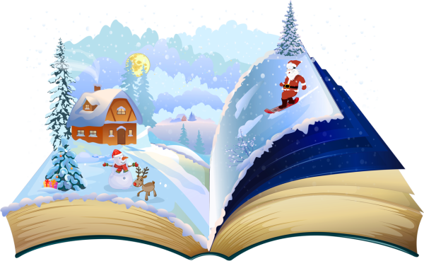 Книга сказок на прозрачном фоне