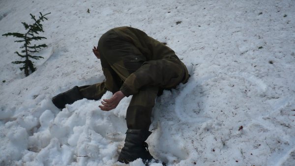 Головой в сугроб