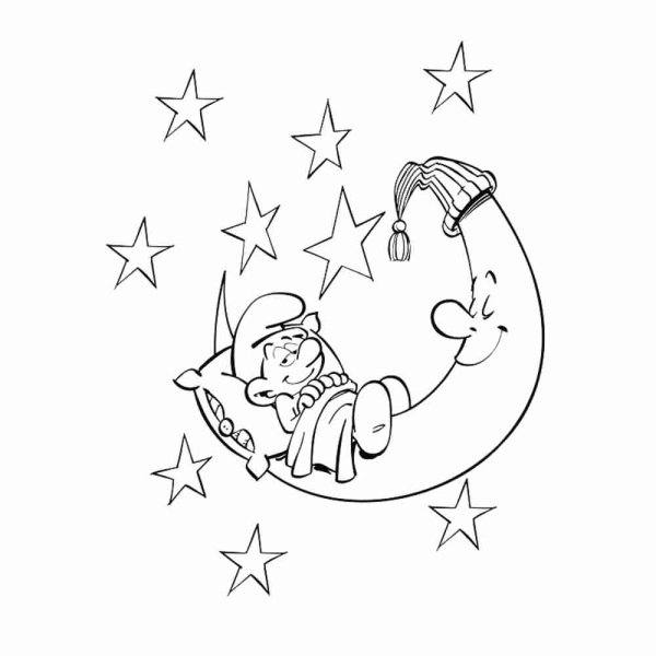 Луна рисунок для детей