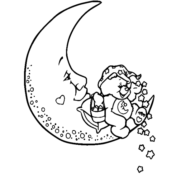 Месяц для раскрашивания