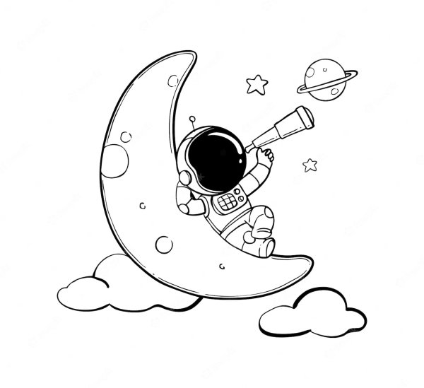 Луна раскраска
