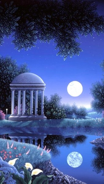 Лунная ночь в саду