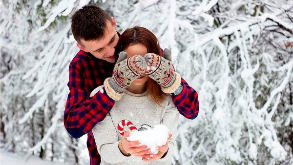 Влюбленные пары зимой