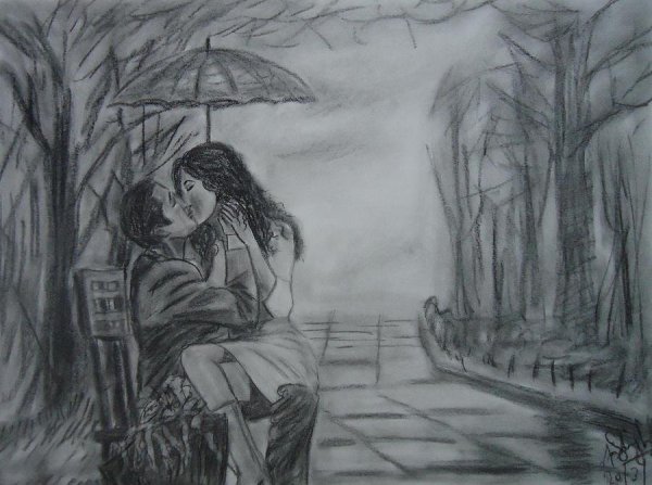 Осень простым карандашом